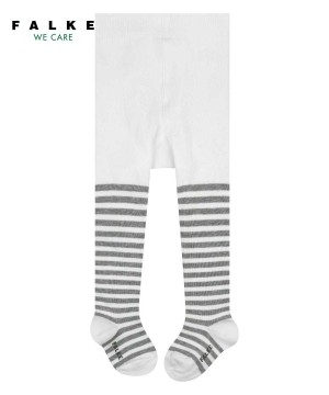 Falke Stripe Tights Bebek Tights Beyaz | 65ZJHNGOV