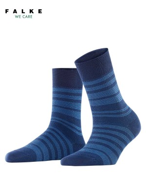 Falke Sunset Stripe Socks Kadın Çorap Mavi | 18KYANITO