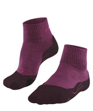 Falke TK2 Explore Wool Short Trekking Short sock Kadın Sports Socks Kırmızı | 24GCQXBED