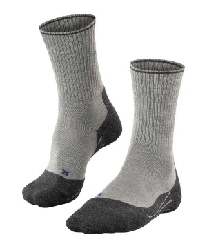 Falke TK2 Explore Wool Silk Trekking Socks Kadın Sports Socks Gri | 27NKTEJWP