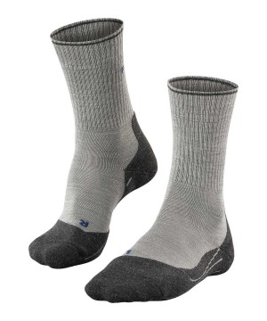 Falke TK2 Explore Wool Silk Trekking Socks Erkek Çorap Gri | 45OEDJZVR