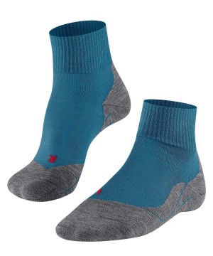 Falke TK5 Wander Short Trekking Short sock Erkek Çorap Mavi | 84JLHIWBS