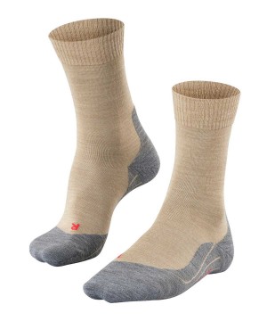 Falke TK5 Wander Trekking Socks Erkek Çorap Bej Rengi | 40IYWUZPF