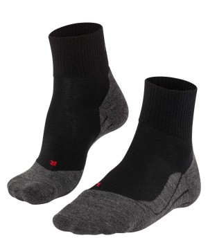 Falke TK5 Wander Wool Short Trekking Short sock Erkek Çorap Siyah | 98EQCHKDJ