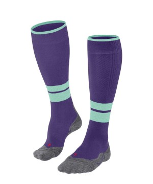 Falke TK Compression Energy Trekking Knee-high Socks Kadın Sports Socks Mor | 76WXJFTAD
