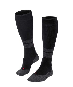 Falke TK Compression Energy Trekking Knee-high Socks Kadın Sports Socks Siyah | 83VBWHSRA