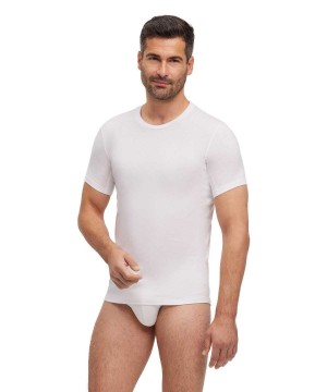 Falke T-Shirt Round-neck Daily Climate Control Erkek Kısa Kollu Gömlek Beyaz | 30MEZXWSF