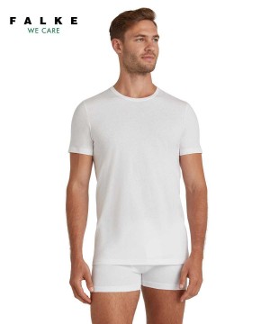 Falke T-Shirt Round-neck Daily Natural Erkek Kısa Kollu Gömlek Beyaz | 29EOTVACY