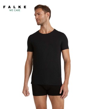 Falke T-Shirt Round-neck Daily Natural Erkek Kısa Kollu Gömlek Siyah | 95DBEGNAQ