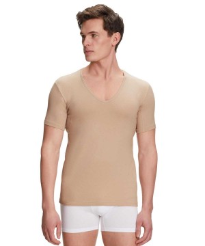 Falke T-Shirt V-neck Daily Climate Control Erkek Kısa Kollu Gömlek Kahverengi | 43VNIEOGF