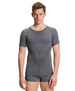 Falke T-Shirt Warm Erkek Kısa Kollu Gömlek Siyah | 62BYNZVDK