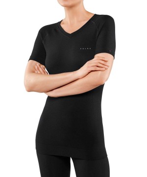 Falke T-Shirt Wool-Tech Light Kadın Kısa Kollu Gömlek Siyah | 10ZBDVWTK
