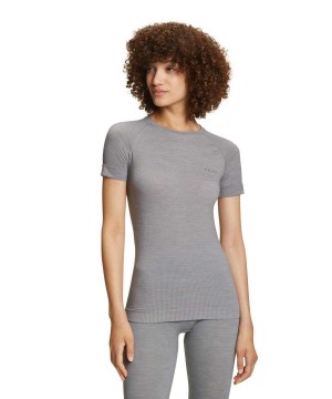 Falke T-Shirt Wool-Tech Light Kadın Kısa Kollu Gömlek Gri | 49IDYQZJS