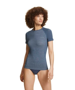Falke T-Shirt Wool-Tech Light Kadın Kısa Kollu Gömlek Mavi | 35LZMYBHV
