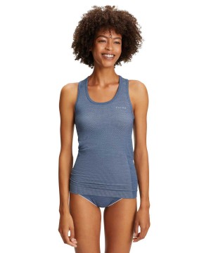 Falke Tanktop Wool-Tech Light Kadın Kısa Kollu Gömlek Mavi | 68GEBZRAD