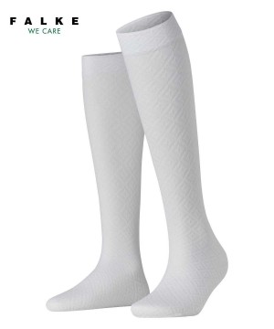 Falke Tessellating 25 DEN Knee-high Socks Kadın Çorap Beyaz | 36FRANGUY