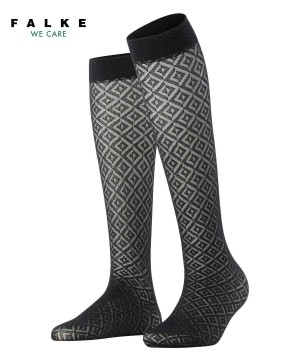 Falke Tessellating 25 DEN Knee-high Socks Kadın Çorap Siyah | 18XHOTJEP