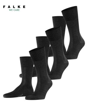 Falke Tiago 3-Pack Socks Erkek Çorap Gri | 38GEQRAHM
