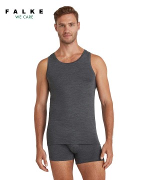 Falke Top Round-neck Daily ClimaWool Erkek Yelek Gri | 34SZYPWHB