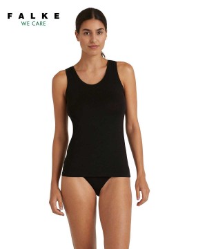 Falke Top Round-neck Daily ClimaWool Kadın Bras & Tops Siyah | 95XAIPCTD