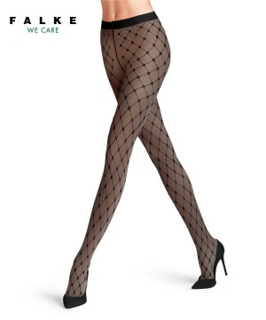 Falke Twisted Story 20 DEN Tights Kadın Tights Siyah | 41XROLQJG