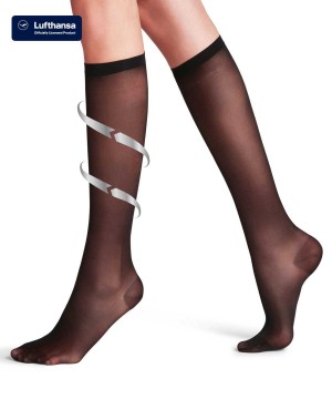 Falke Vitalize 20 DEN Knee-high Socks Kadın Çorap Siyah | 47BQJDRGU